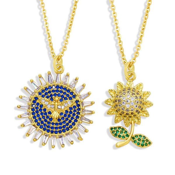 pendant necklaces colorful rhinestone sunflower long necklace bees summer jewelry gift chain, Silver
pendant necklaces colorful rhinestone sunflower long necklace bees summer jewelry gift chain, Silver