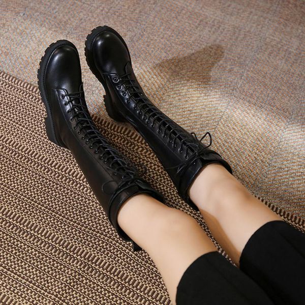 boots 2021 autumn square heel round head women's motorcycle fashtion knee-length cross lace-up zipper casual, Black
boots 2021 autumn square heel round head women's motorcycle fashtion knee-length cross lace-up zipper casual, Black