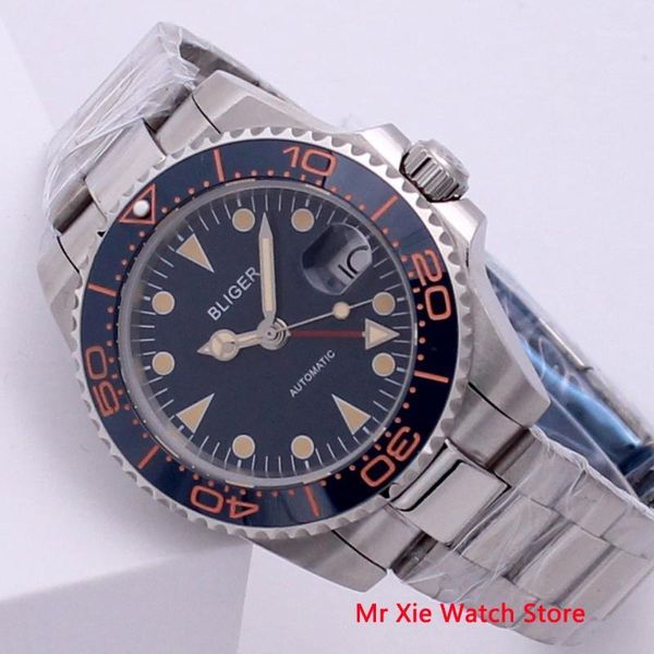 wristwatches 40mm automatic mechanical men watch luxury sapphire crystal vintage clock gmt luminous waterproof wristwatch, Slivery;brown
wristwatches 40mm automatic mechanical men watch luxury sapphire crystal vintage clock gmt luminous waterproof wristwatch, Slivery;brown