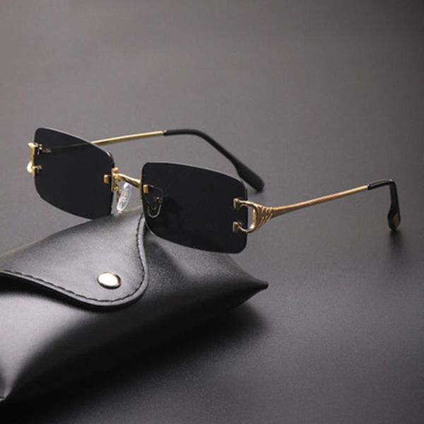european and american fashion frameless cut square sunglasses female star street shoot tide, White;black
european and american fashion frameless cut square sunglasses female star street shoot tide, White;black