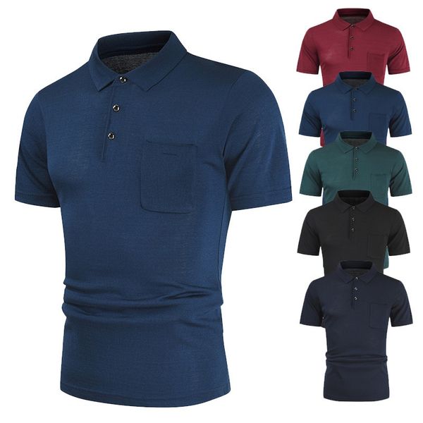 men's polos shirt new summer short sleeve stripe loose fashion youth top, White;black
men's polos shirt new summer short sleeve stripe loose fashion youth top, White;black