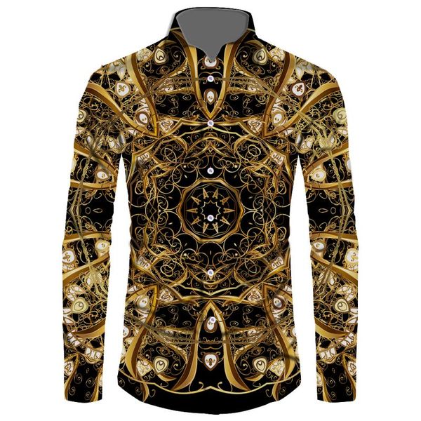 men's dress shirts long sleeve men baroque rococo black gold casual fashion shirt printed, White;black
men's dress shirts long sleeve men baroque rococo black gold casual fashion shirt printed, White;black