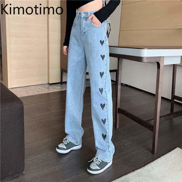 kimotimo high waist jeans women denim pants heart print streetwear hip hop harajuku wide leg chic korean casual women's, Blue
kimotimo high waist jeans women denim pants heart print streetwear hip hop harajuku wide leg chic korean casual women's, Blue