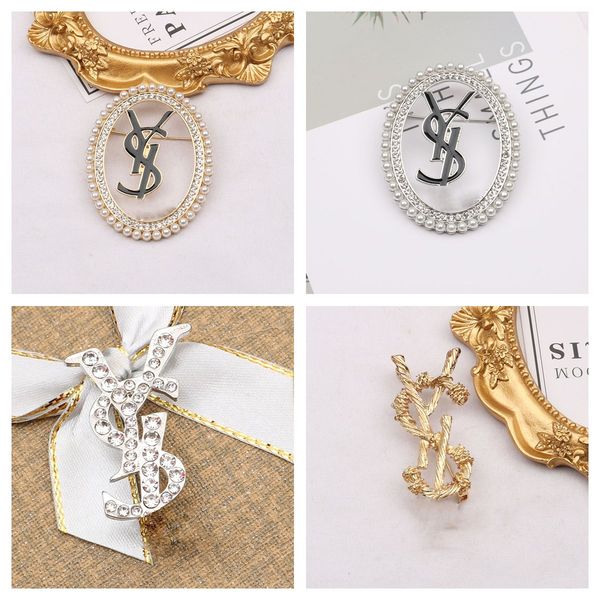 7style luxury brand designer letter pins brooches women gold silver crysatl pearl rhinestone cape buckle brooch suit pin wedding party jewer, Gray
7style luxury brand designer letter pins brooches women gold silver crysatl pearl rhinestone cape buckle brooch suit pin wedding party jewer, Gray
