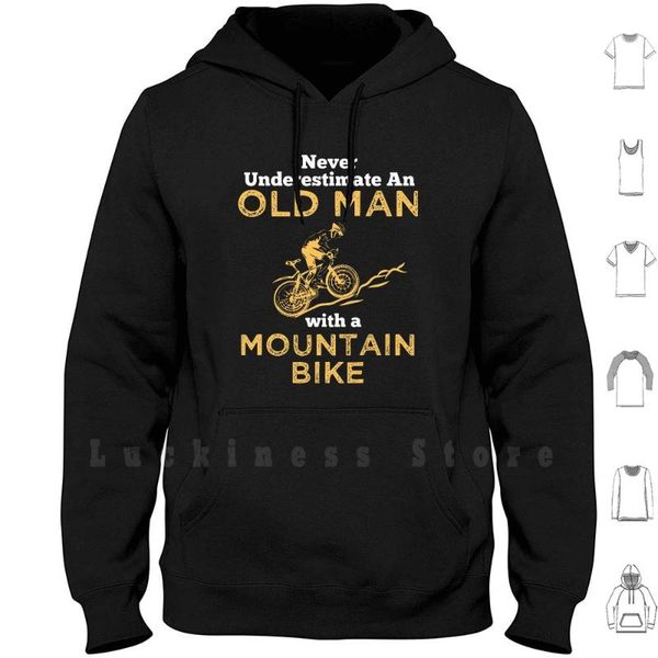 old man with a mountain bike hoodies never underestimate grandpa men's & sweatshirts, Black
old man with a mountain bike hoodies never underestimate grandpa men's & sweatshirts, Black