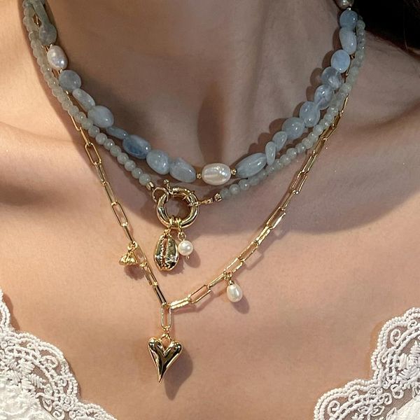 pendant necklaces pure natural stone mix and match freshwater pearl love clavicle necklace design sense female, Silver
pendant necklaces pure natural stone mix and match freshwater pearl love clavicle necklace design sense female, Silver