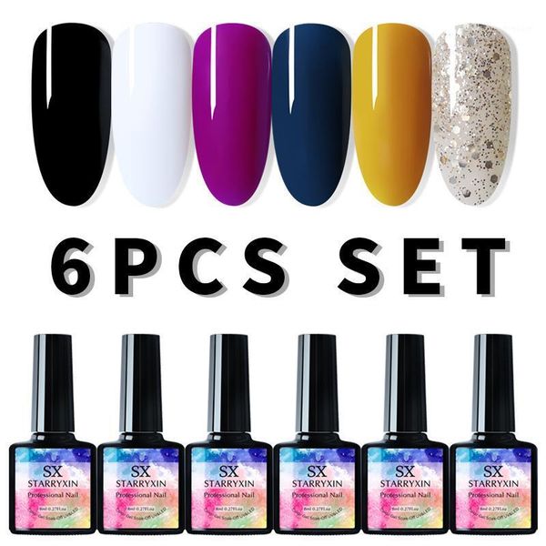 6pcs nail polish gel varnish set for manicures 8mluv purple pink glitter holographics soak off uv1
6pcs nail polish gel varnish set for manicures 8mluv purple pink glitter holographics soak off uv1