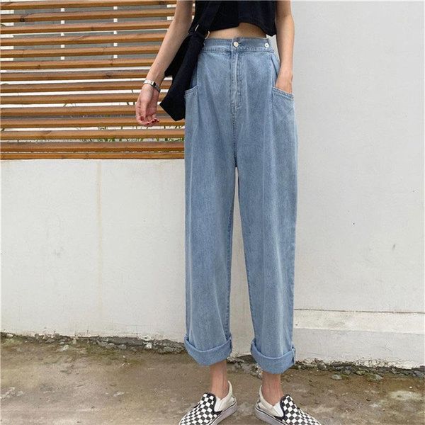 hzirip straight light washed vintage casual button loose jeans high waist all match 2021 autumn women female denim pants women's, Blue
hzirip straight light washed vintage casual button loose jeans high waist all match 2021 autumn women female denim pants women's, Blue