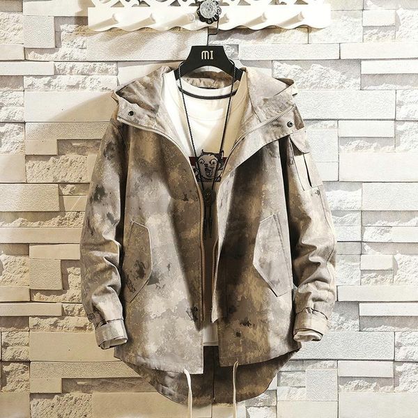 men's jackets size 5xl casual mens hooded jacket loose camouflage coat long sleeve students spring autumn coats outwear s186, Black;brown
men's jackets size 5xl casual mens hooded jacket loose camouflage coat long sleeve students spring autumn coats outwear s186, Black;brown