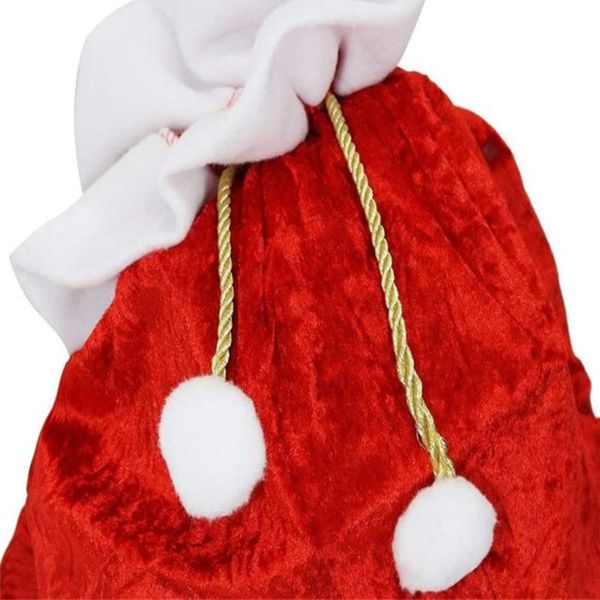 christmas decorations red santa claus gift bag velvet drawstring classic decoration durable
christmas decorations red santa claus gift bag velvet drawstring classic decoration durable