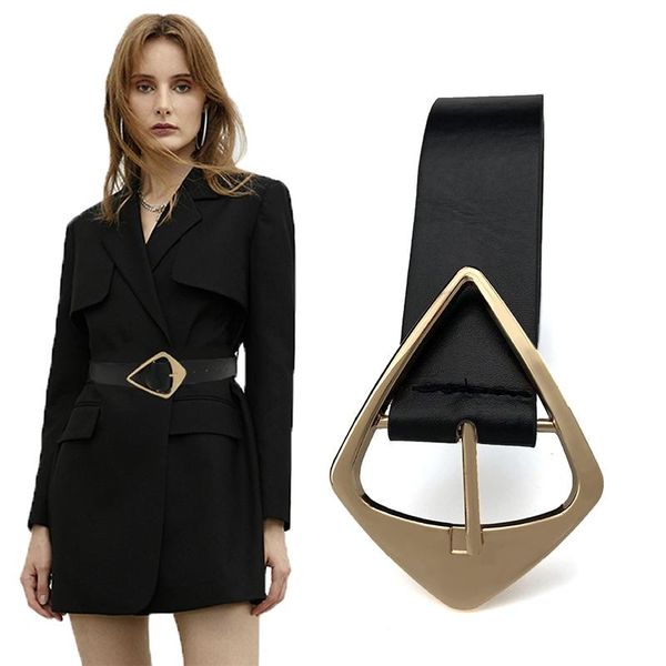 belts women's belt gold pin buckle wide trouser skirt suit decoration waistband for women luxury designer brand, Black;brown
belts women's belt gold pin buckle wide trouser skirt suit decoration waistband for women luxury designer brand, Black;brown