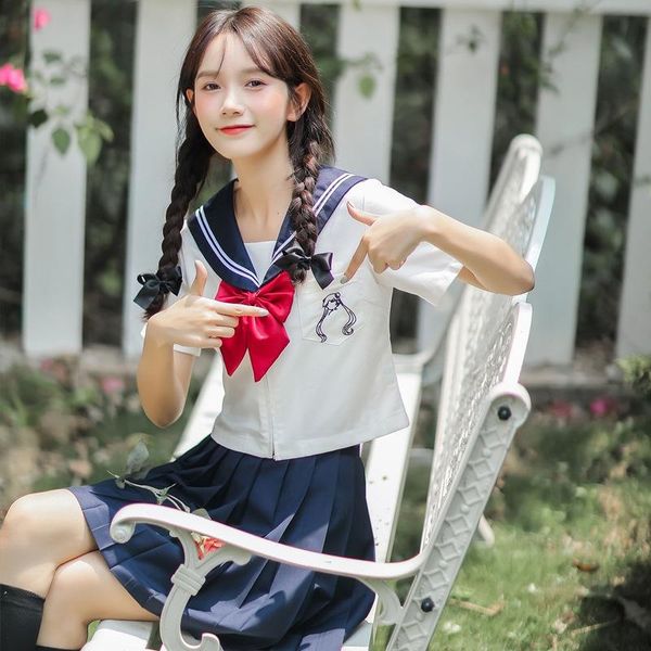 clothing sets jk uniform set 2021 summer japanese sweet college style two-piece sailor suit school girl, White
clothing sets jk uniform set 2021 summer japanese sweet college style two-piece sailor suit school girl, White