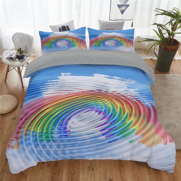 bedding sets rainbow wave print colorful ripple duvet cover quilt/comforter king size 150bed ropa de cama bedclothes
bedding sets rainbow wave print colorful ripple duvet cover quilt/comforter king size 150bed ropa de cama bedclothes