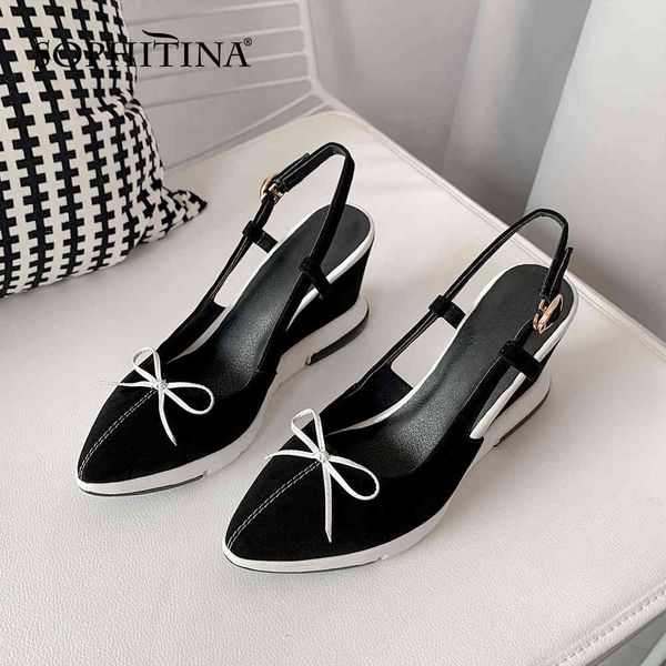 sophitina heels pumps shoes genuine leather platform basic wedges butterfly-knot leisure dressing summer ladies shoes fo163 210513, Black
sophitina heels pumps shoes genuine leather platform basic wedges butterfly-knot leisure dressing summer ladies shoes fo163 210513, Black