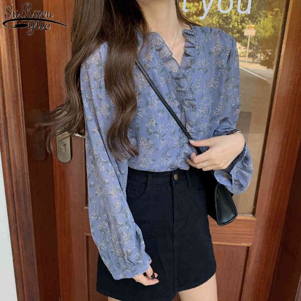 sping and autumn long sleeve woman's shirts printed puff loose blouse women short chiffon blouses cardigan 10314 210427, White
sping and autumn long sleeve woman's shirts printed puff loose blouse women short chiffon blouses cardigan 10314 210427, White