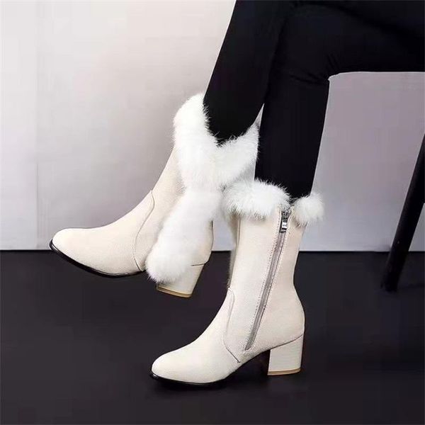 boots nvzhen fur snow 2021 autumn winter style suede fashion personalized thick heel middle, Black
boots nvzhen fur snow 2021 autumn winter style suede fashion personalized thick heel middle, Black