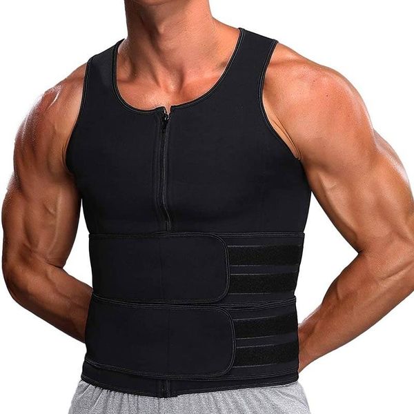 waist support neoprene men trainer tank adjustable double belts sport body shaper sauna vest fat burn fitness slimming shapewear, Black;gray
waist support neoprene men trainer tank adjustable double belts sport body shaper sauna vest fat burn fitness slimming shapewear, Black;gray