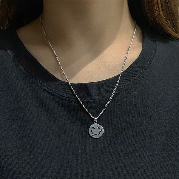 designs gothic style smile face neck pendant women men long chain goth necklace couple jewelry cool streetwear kpop collar for girl, Golden;silver
designs gothic style smile face neck pendant women men long chain goth necklace couple jewelry cool streetwear kpop collar for girl, Golden;silver