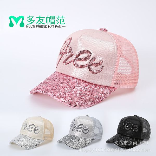 korean baseball net hat women's spring and summer new fashion versatile sequin cap outdoor breathable sunscreen, Blue;gray
korean baseball net hat women's spring and summer new fashion versatile sequin cap outdoor breathable sunscreen, Blue;gray