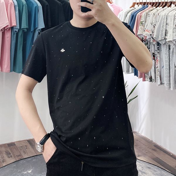 trendy men's 2021 summer thin short sleeve full body drill pullover round neck casual t-shirt men, White;black
trendy men's 2021 summer thin short sleeve full body drill pullover round neck casual t-shirt men, White;black