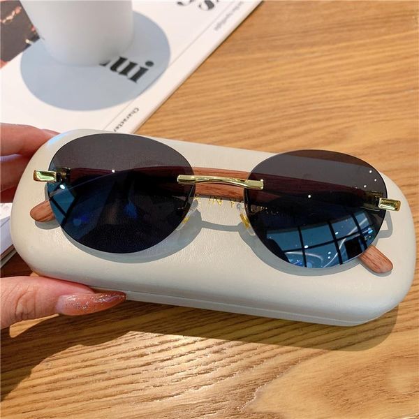 sunglasses kammpt rimless fashion for women men wood grain brand vintage frameless sun glasses retro eyewear driving uv400, White;black
sunglasses kammpt rimless fashion for women men wood grain brand vintage frameless sun glasses retro eyewear driving uv400, White;black