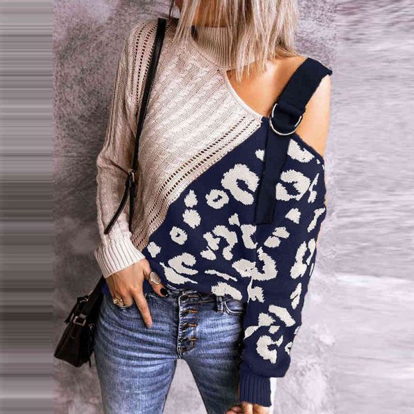 sweaters spring women elegant off shoulder knit sweater autumn fashion leopard print patchwork casual long sleeve pullovers mkdf wptx, White;black
sweaters spring women elegant off shoulder knit sweater autumn fashion leopard print patchwork casual long sleeve pullovers mkdf wptx, White;black