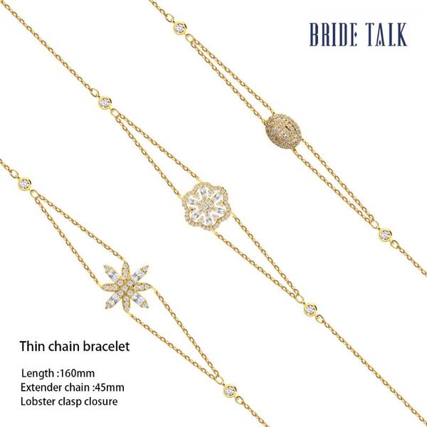 charm bracelets copper baguette zircon chain & link korean style bracelet women fashion rose gold jewelry party birthday gift, Golden;silver
charm bracelets copper baguette zircon chain & link korean style bracelet women fashion rose gold jewelry party birthday gift, Golden;silver