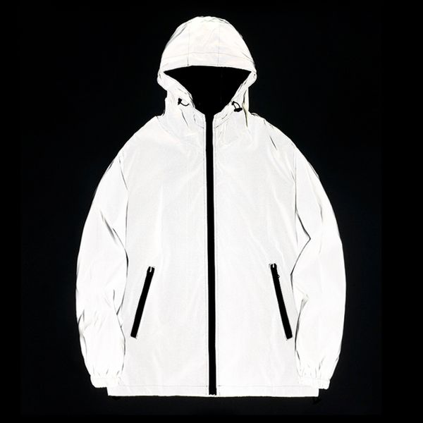 night reflective ets double fabric windbreaker hooded et men hip hop dancer singer waterproof zipper coats outwear, Black;brown
night reflective ets double fabric windbreaker hooded et men hip hop dancer singer waterproof zipper coats outwear, Black;brown