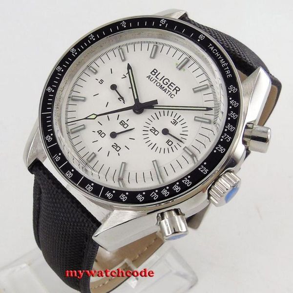 wristwatches 40mm white sterile dial bow glass day week indicator mechanical automatic mens watch b215, Slivery;brown
wristwatches 40mm white sterile dial bow glass day week indicator mechanical automatic mens watch b215, Slivery;brown