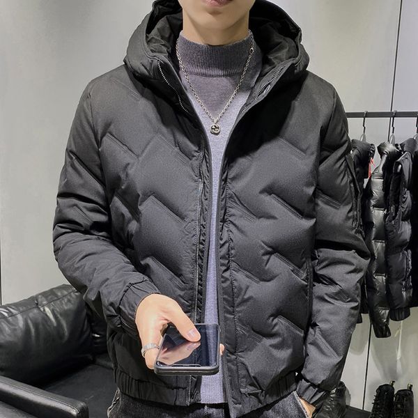 2021 winter new men's hooded short thickened white duck down casual warm et, Black
2021 winter new men's hooded short thickened white duck down casual warm et, Black