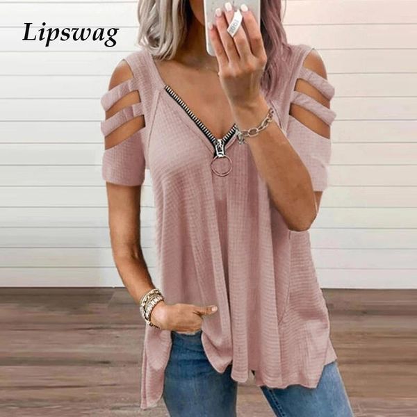 women's t-shirt casual solid female loose t shirt 2021 spring summer short sleeve hollow out pullover women fashion zipper v-neck tee, White
women's t-shirt casual solid female loose t shirt 2021 spring summer short sleeve hollow out pullover women fashion zipper v-neck tee, White