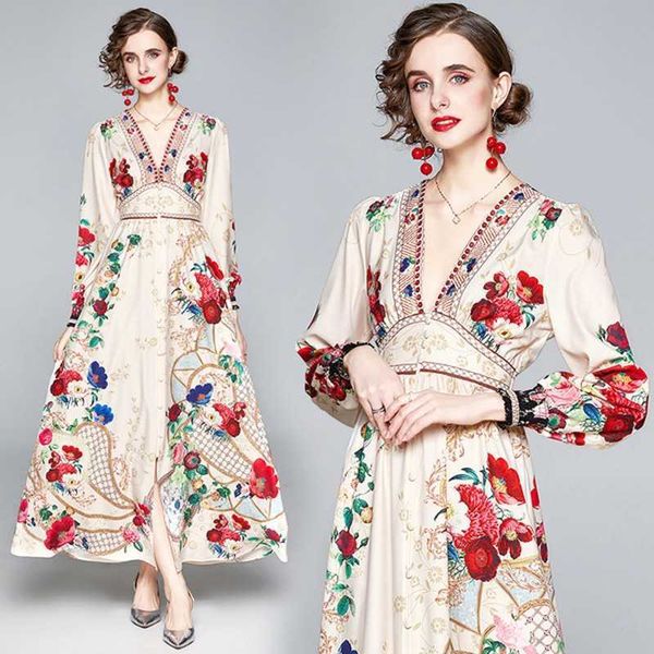 autumn winter elegant women printing long dress v neck party female high waist flower print maxi 210531, Black;gray
autumn winter elegant women printing long dress v neck party female high waist flower print maxi 210531, Black;gray