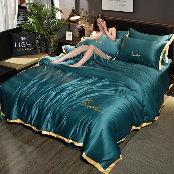 bedding sets european minimalist four-piece set sheet duvet cover pillowcase solid color home bedroom luxury quilt suit
bedding sets european minimalist four-piece set sheet duvet cover pillowcase solid color home bedroom luxury quilt suit