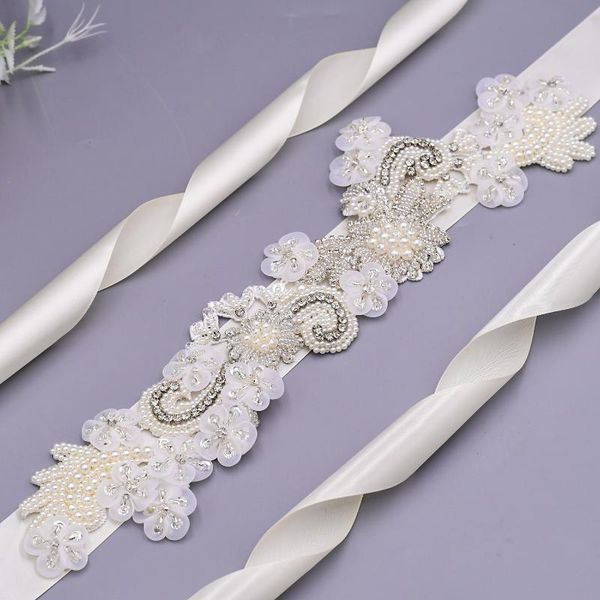 wedding sashes s331 maternity belt with rhinestones organza flower pearl belts for dresses thin formal bridal dress, White
wedding sashes s331 maternity belt with rhinestones organza flower pearl belts for dresses thin formal bridal dress, White