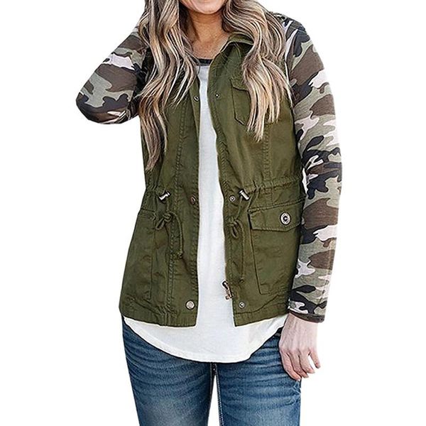 women's jackets solid color turndown collar outerwear with pockets autumn winter sleeveless drawstring, Black;brown
women's jackets solid color turndown collar outerwear with pockets autumn winter sleeveless drawstring, Black;brown