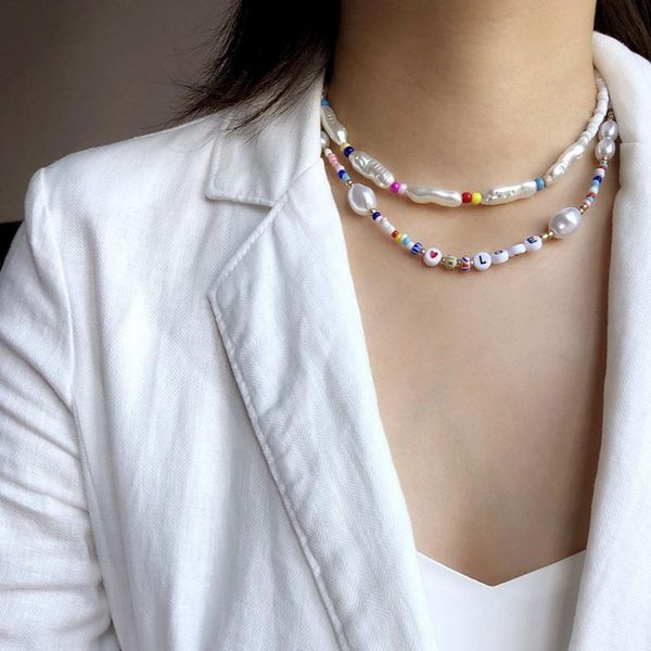 chokers colorful beads necklaces letter love small beaded pearl choker necklace for women sumer beach fashion collar, Golden;silver
chokers colorful beads necklaces letter love small beaded pearl choker necklace for women sumer beach fashion collar, Golden;silver