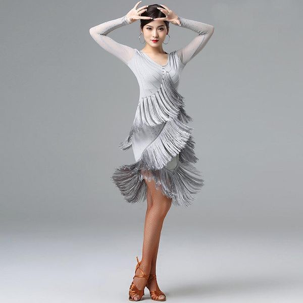 stage wear cocktail club party ballroom latin salsa dance dress v-neck fringe tassels halloween costume, Black;red
stage wear cocktail club party ballroom latin salsa dance dress v-neck fringe tassels halloween costume, Black;red
