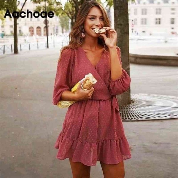 aachoae summer women ruffles lace chiffon dress boho mini beach dress three quarter sleeve ladies party dresses vestido 210325, Black;gray
aachoae summer women ruffles lace chiffon dress boho mini beach dress three quarter sleeve ladies party dresses vestido 210325, Black;gray