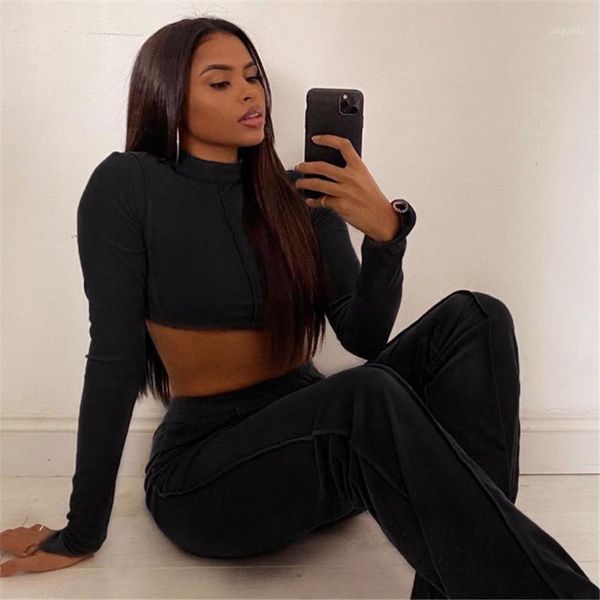 women's cropped high-waist pants backless metal chain long sleeve round collar sports wide-leg trousers lady tracksuits, Gray
women's cropped high-waist pants backless metal chain long sleeve round collar sports wide-leg trousers lady tracksuits, Gray
