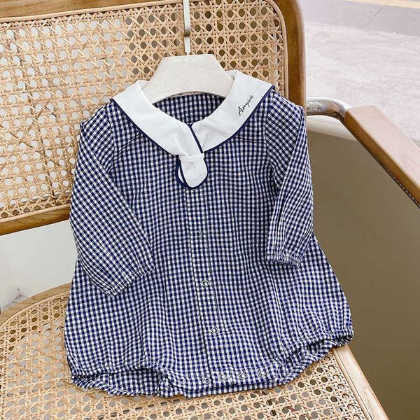 baby girl grid rompers spring baby long sleeve infant clothes baby girl rompers 0-3yrs, Blue
baby girl grid rompers spring baby long sleeve infant clothes baby girl rompers 0-3yrs, Blue