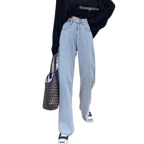 women's jeans factory sale high waist woman plus size spring autumn cotton denim loose straight long women, Blue
women's jeans factory sale high waist woman plus size spring autumn cotton denim loose straight long women, Blue