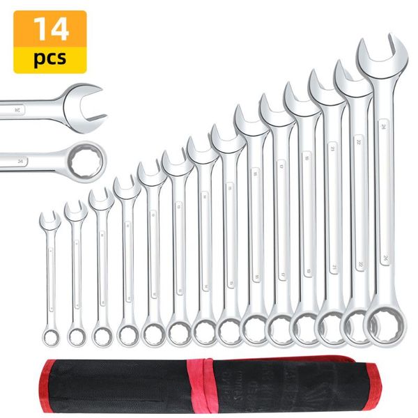 professional hand tool sets 14pcs key ratchet wrench set 72 tooth gear ring torque socket metric combination spanners car repair
professional hand tool sets 14pcs key ratchet wrench set 72 tooth gear ring torque socket metric combination spanners car repair