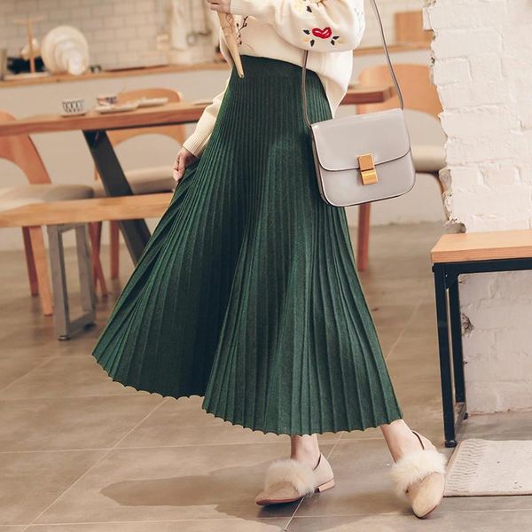 skirts retro knitted womens fashion high waist long winter skirt jupe longue elegant dark green black women pleated c5073
skirts retro knitted womens fashion high waist long winter skirt jupe longue elegant dark green black women pleated c5073
