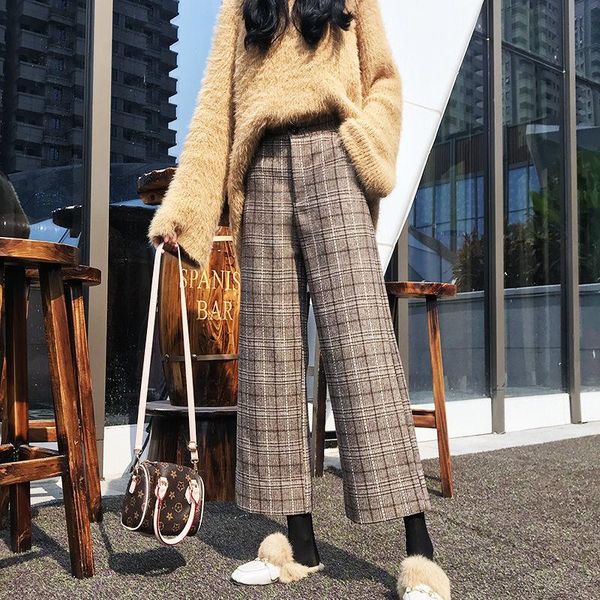 women's pants & capris 2021 spring autumn woman plaid female loose wide leg harem ladies causal temperament all-match trousers h140, Black;white
women's pants & capris 2021 spring autumn woman plaid female loose wide leg harem ladies causal temperament all-match trousers h140, Black;white