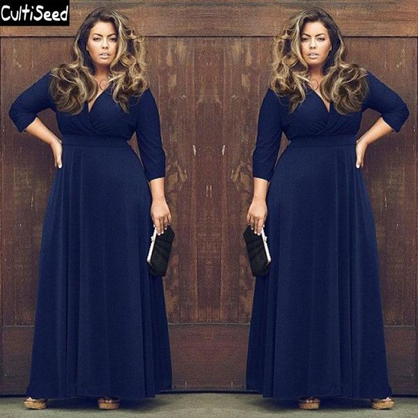 est l-xxxl size casual long dress women deep v-neck sleeve dresses ladies loose maxi, Black;gray
est l-xxxl size casual long dress women deep v-neck sleeve dresses ladies loose maxi, Black;gray