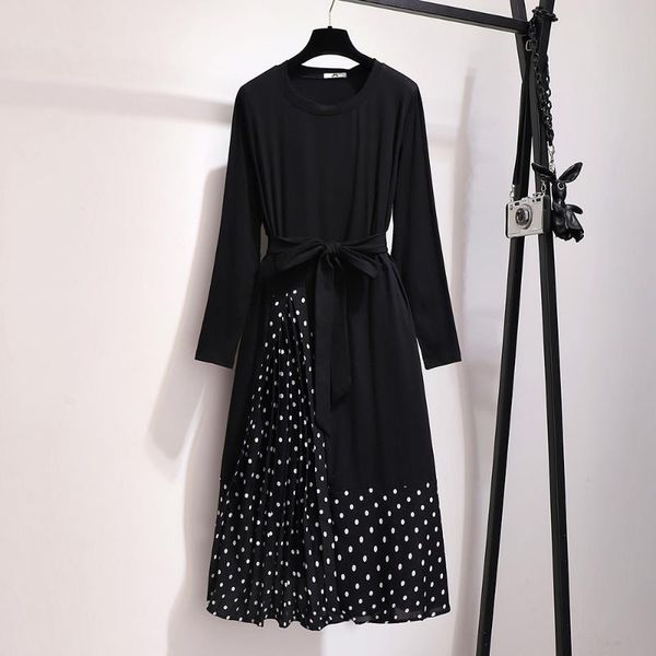 casual dresses plus size dress women 2021 spring large loose long sleeves elastic waist dot belt 2xl-7xl, Black;gray
casual dresses plus size dress women 2021 spring large loose long sleeves elastic waist dot belt 2xl-7xl, Black;gray