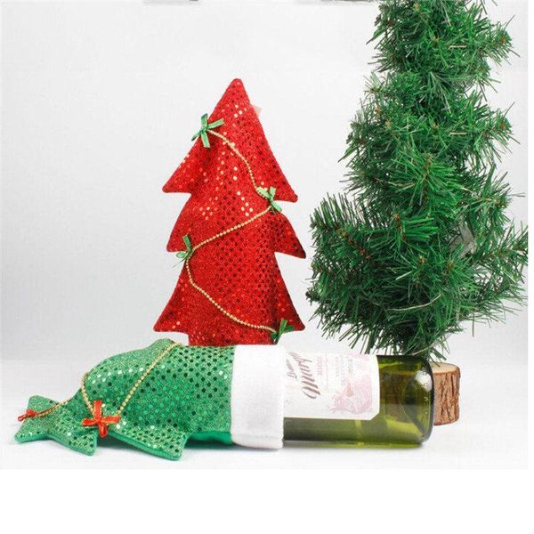 christmas decorations tree shaped wine bottle sets home party cover with mini bow supplies
christmas decorations tree shaped wine bottle sets home party cover with mini bow supplies