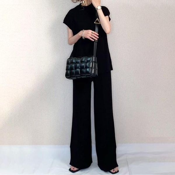 women's two piece pants women pieces sets basic black t-shirt wide legs set fashion solid loose suits summer 2021 korean casual simple, White
women's two piece pants women pieces sets basic black t-shirt wide legs set fashion solid loose suits summer 2021 korean casual simple, White