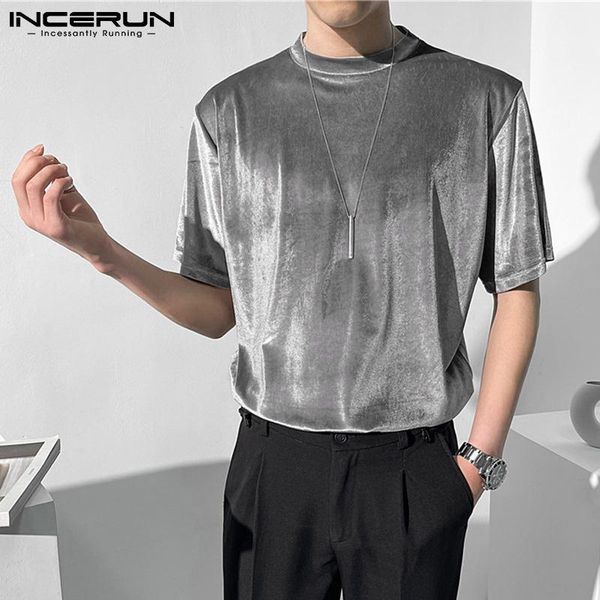 men's t-shirts incerun 2021 summer men t shirt solid color streetwear velour crew neck short sleeve casual tee cozy leisure camisetas, White;black
men's t-shirts incerun 2021 summer men t shirt solid color streetwear velour crew neck short sleeve casual tee cozy leisure camisetas, White;black