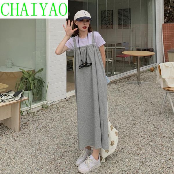 casual dresses sanmuzi fast fashion women's wear ~ strap loose cover meat show thin split sleeve dress + short t-shirt, Black;gray
casual dresses sanmuzi fast fashion women's wear ~ strap loose cover meat show thin split sleeve dress + short t-shirt, Black;gray